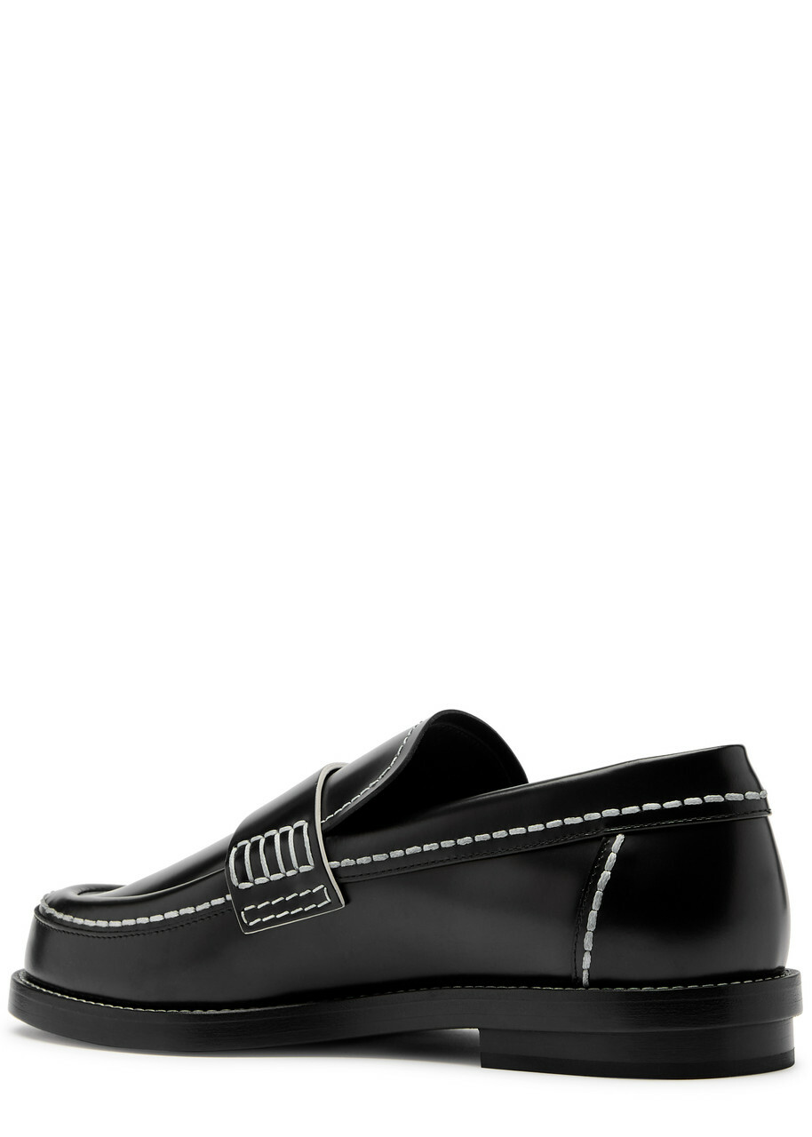 Alexander Mcqueen Glossed Leather Loafers