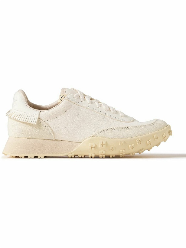 Photo: Visvim - Hospoa Fringed Leather-Trimmed Suede Sneakers - White