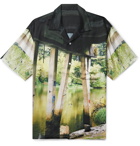Flagstuff - Under the Bridge Camp-Collar Printed Woven Shirt - Black