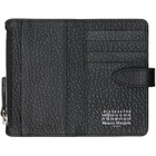 Maison Margiela Black Four Stitches Zip Card Holder