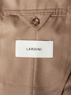 Lardini - Double-Breasted Wool and Cashmere-Blend Flannel Suit Jacket - Brown
