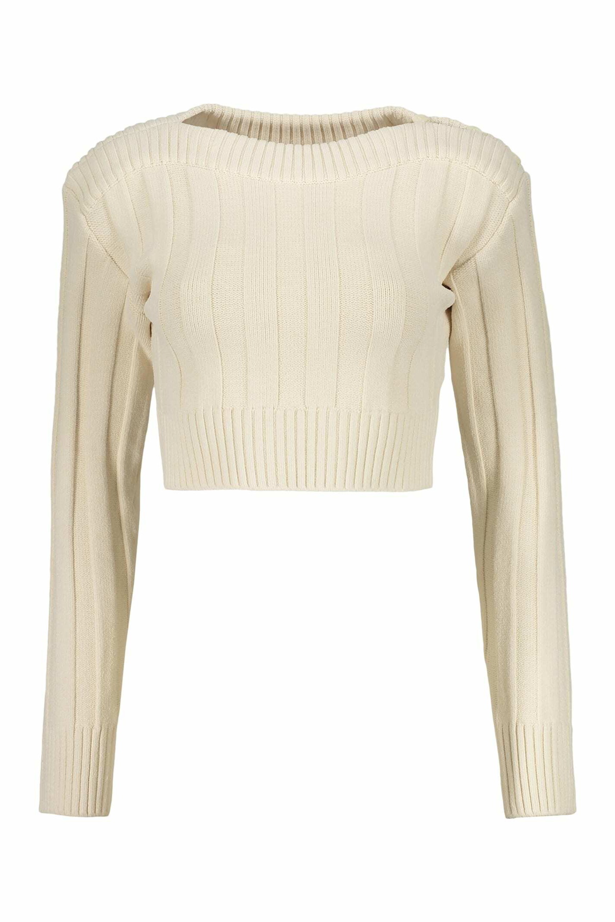 Low Classic Women's Wave Knit Jumper in Ivory Low Classic