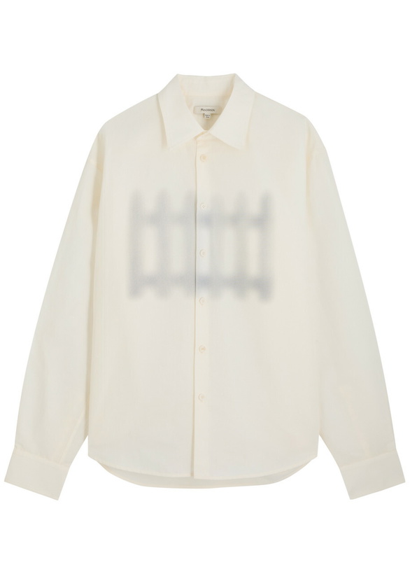 Photo: JW Anderson Printed Linen-blend Shirt Ivory