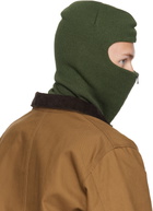 Carhartt Work In Progress Green Zip Mask Balaclava