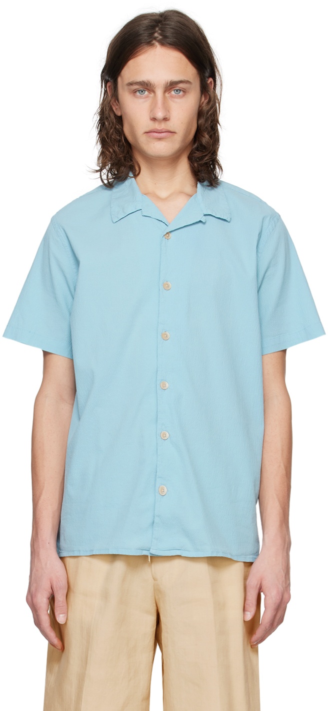 Photo: PS by Paul Smith Blue Regular-Fit Shirt