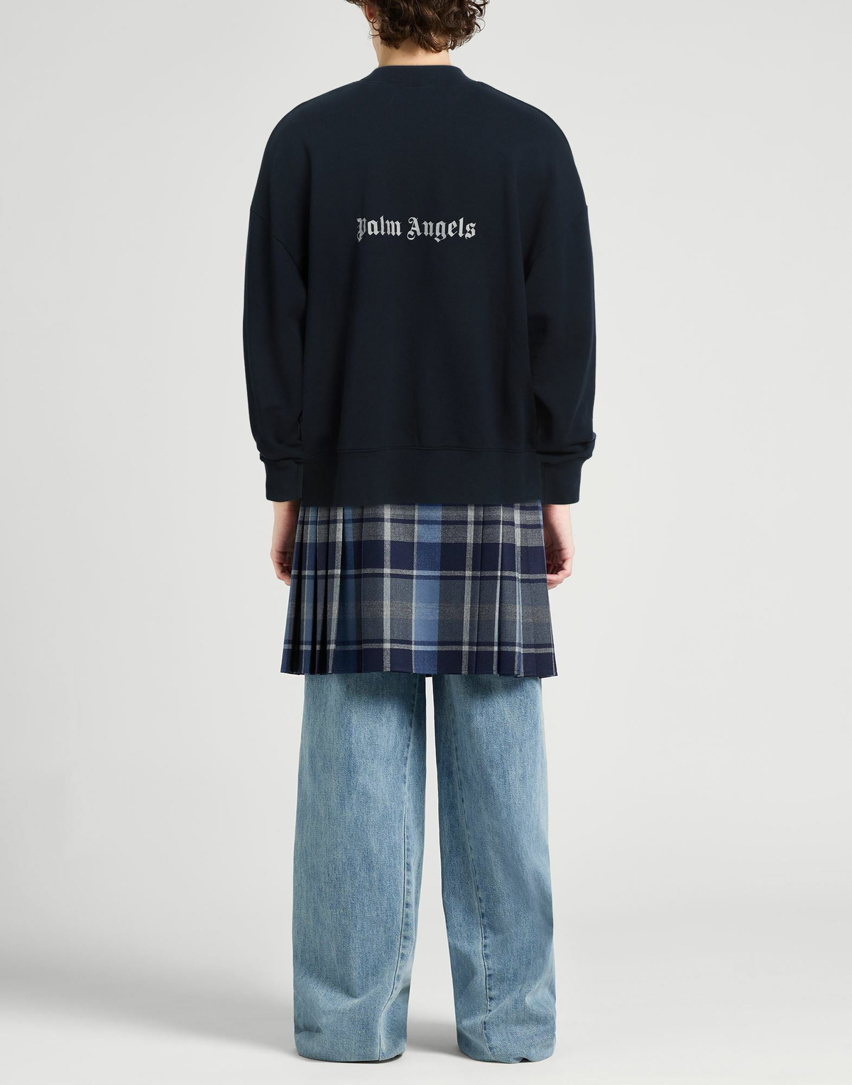 Palm Angels Mens Sweatshirt in Navy