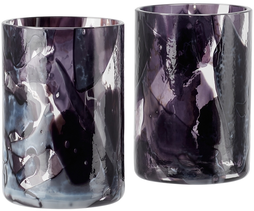 Stories of Italy SSENSE Exclusive Purple & White Nougat Tumbler Set