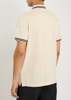 Moncler Logo-embroidered Piqué Cotton Polo Shirt Multicoloured 1