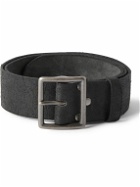 RRL - Jones 4.5cm Distressed Leather Belt - Black