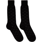 Ermenegildo Zegna Black XXX Dress Socks