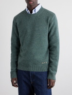 A.P.C. - Edmond Logo-Intarsia Wool Sweater - Green