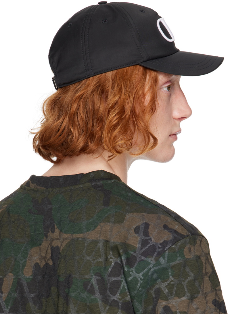 Valentino Garavani Black VLogo Signature Baseball Cap Valentino