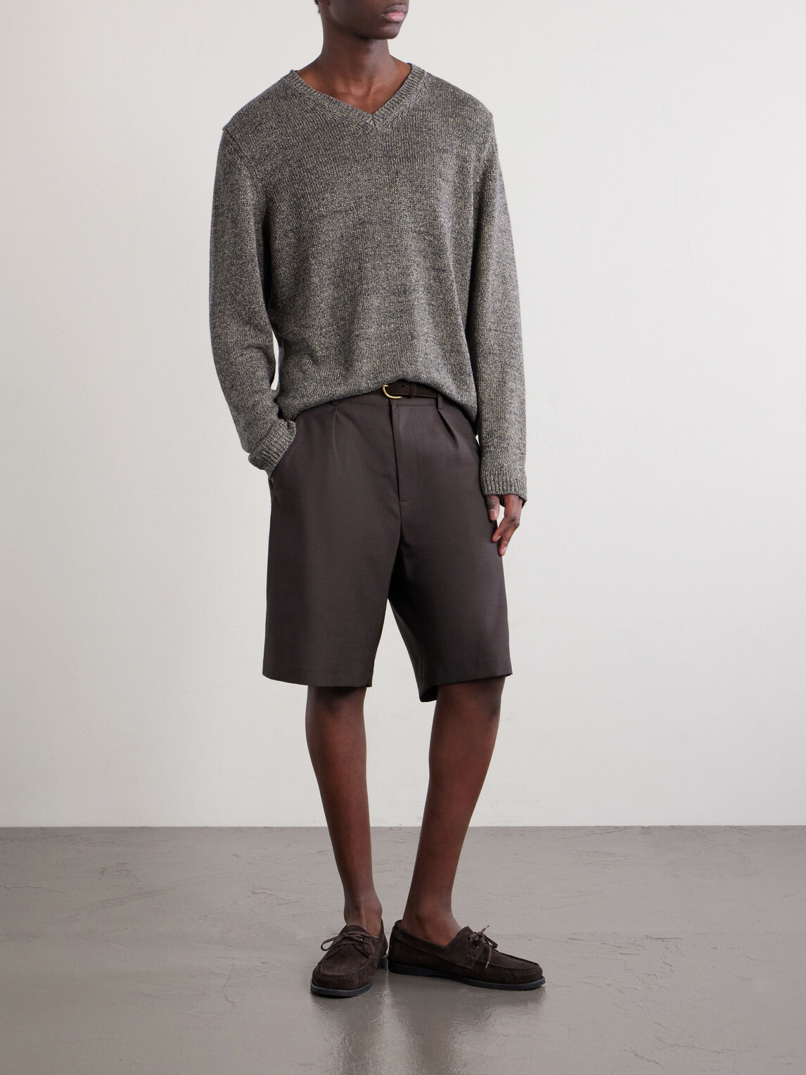 Massimo Alba - Leo Knitted Linen Sweater - Gray