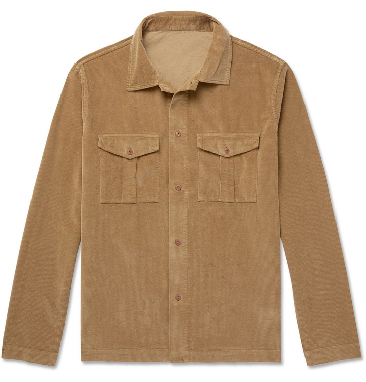 Photo: Incotex - Cotton-Blend Corduroy Overshirt - Brown