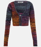 Rotate Birger Christensen Space-dyed cropped cardigan