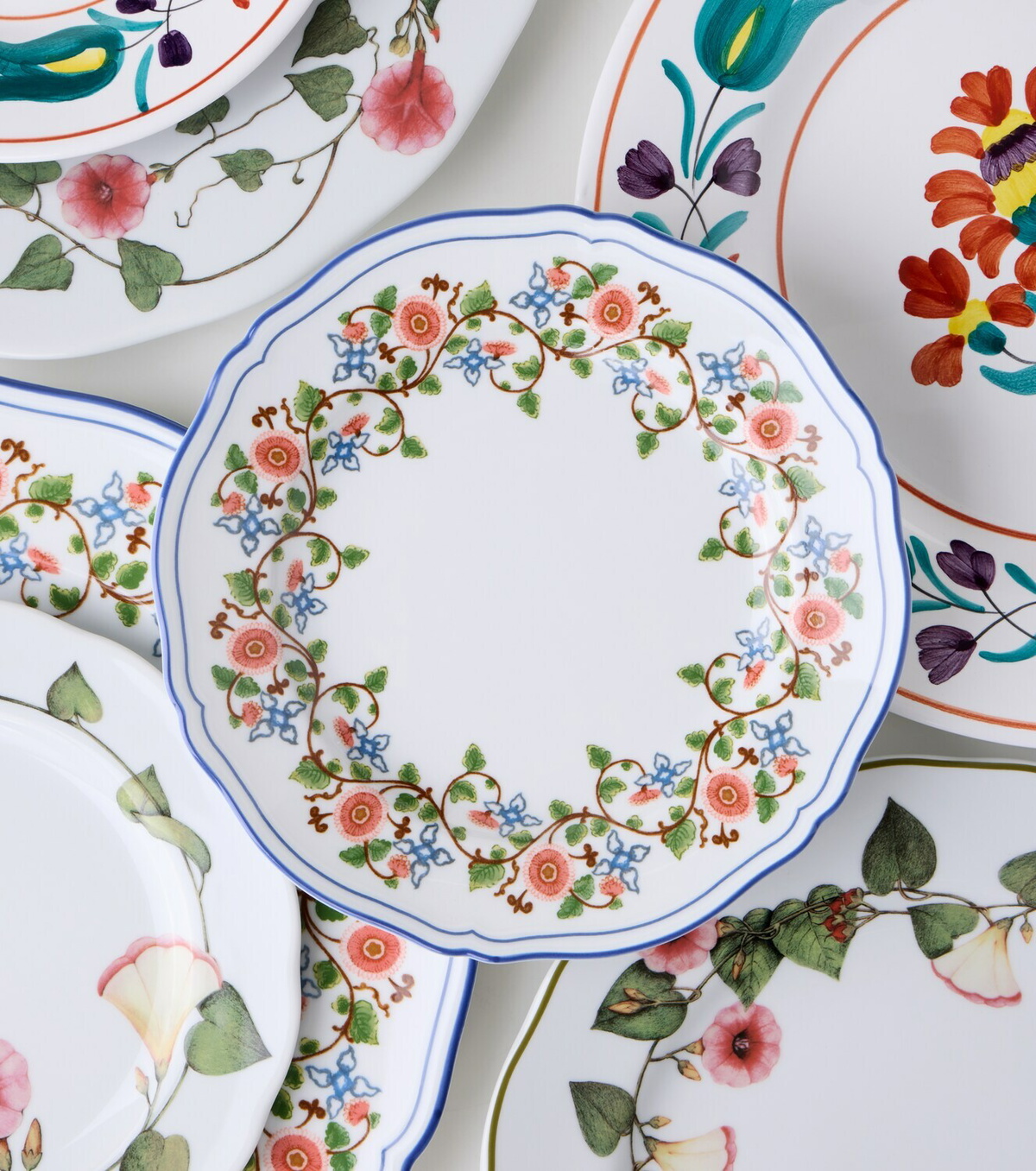 Cabana x Ginori 1735 Martina floral porcelain dessert plate
