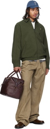 Polo Ralph Lauren Brown Pebbled Leather Duffle Bag
