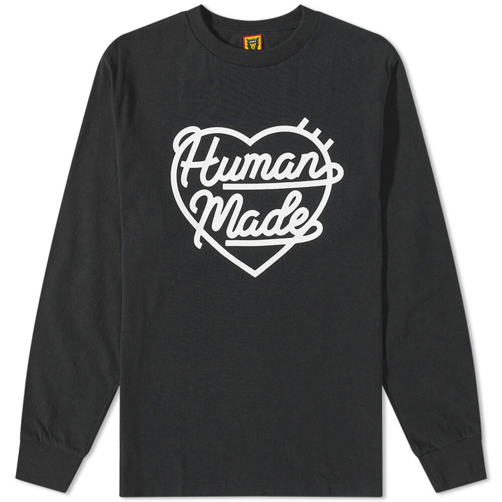 Photo: Human Made Men's Long Sleeve Heart T-Shirt in Black