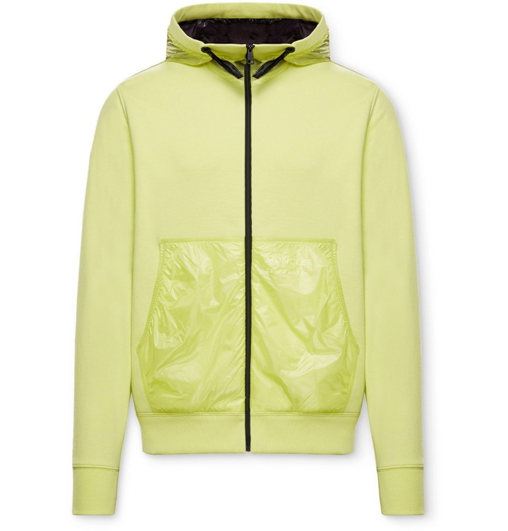 Photo: Moncler Genius - 5 Moncler Craig Green Recycled Shell-Panelled Jersey Hoodie - Yellow