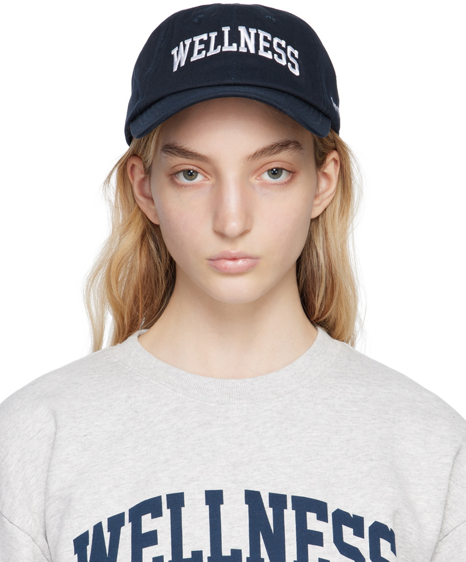 【SPORTY＆RICH】WELLNESS IVY HAT Sporty & Rich Navy 'Wellness' Ivy Cap Sporty & Rich