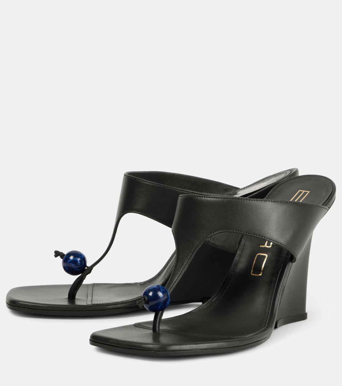 Etro 90 leather wedge sandals