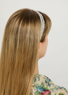 Jennifer Behr Leonora Crystal-embellished Metallic Silk Headband - Silver - One Size