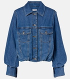 Loewe Gathered denim jacket