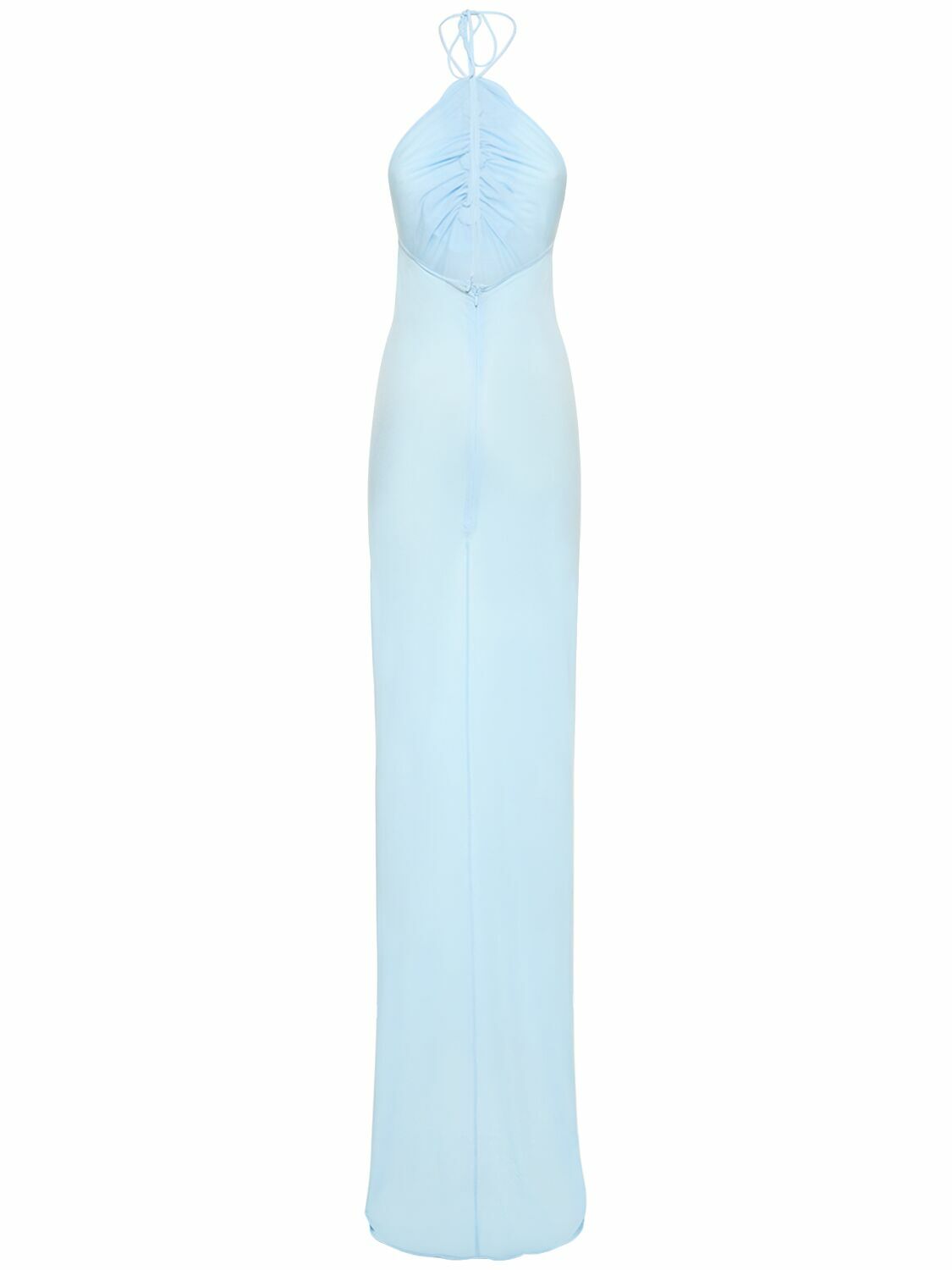 MAGDA BUTRYM Long Jersey Halter Dress with Roses Magda Butrym MAGDA BUTRYM Long Jersey Halter Dress with Roses Magda Butrym