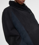Marant Etoile Abeni shearling-lined suede jacket