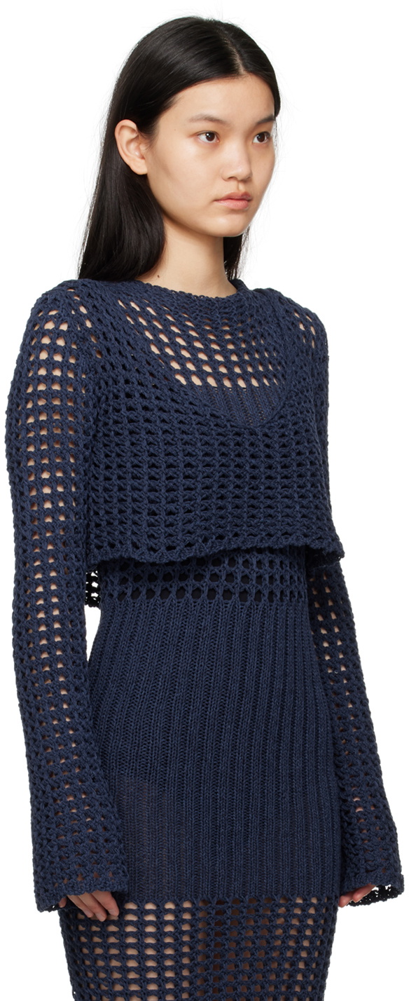Elleme Navy Low Back Sweater
