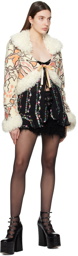 Anna Sui Off-White Nouveau Embroidered Cardigan