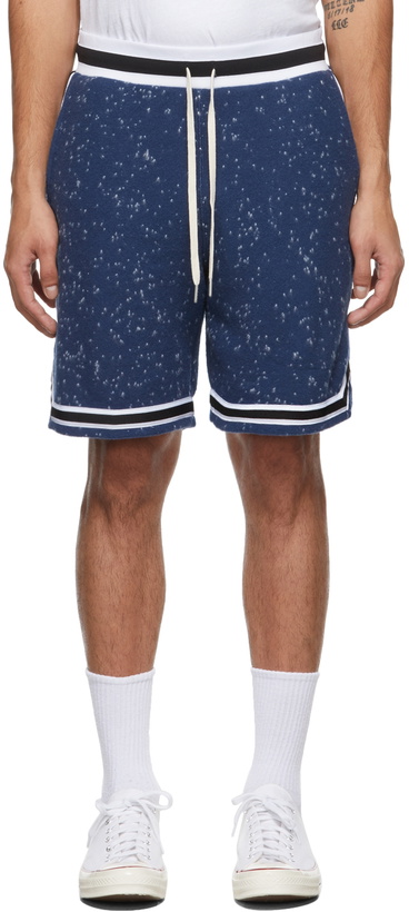 Photo: John Elliott Blue Spec Wool Game Shorts