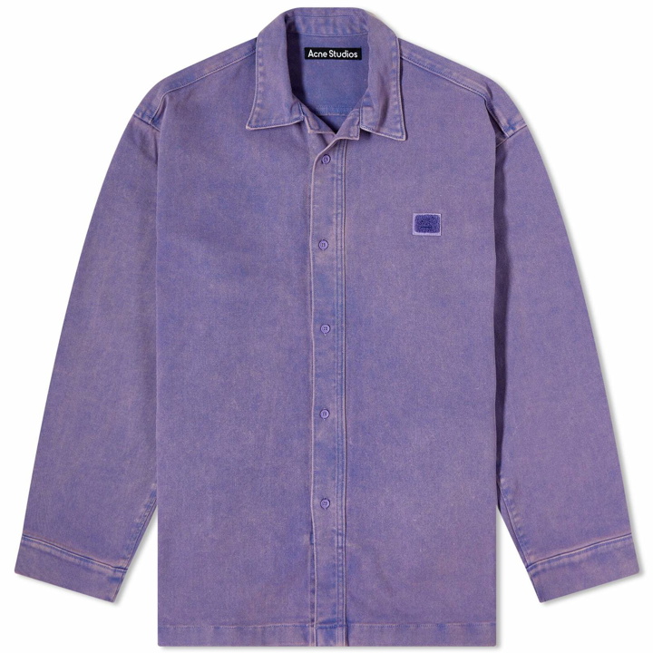 Photo: Acne Studios Osearat Cotton Twill Face Coach Jacket in Iris Purple