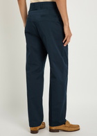 Valentino Garavani Logo-embroidered Twill Chino Trousers Navy