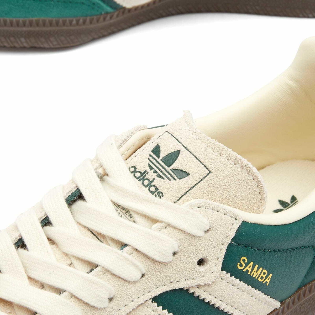 adidas gazelle silver green womens Samba Spikeless Golf Shoes, White/Green, 11.5 M main image 0