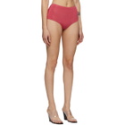 Calle Del Mar Red Knit High-Rise Briefs