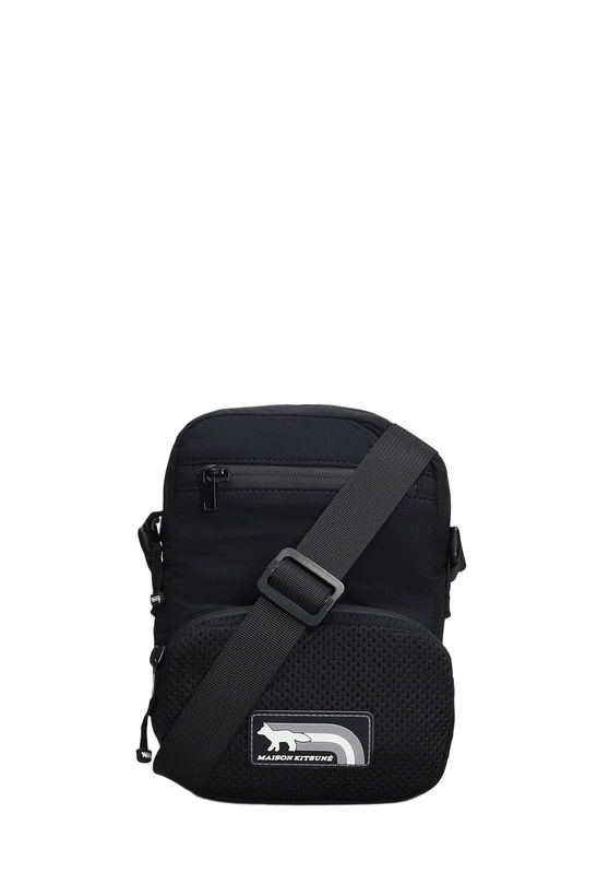 Photo: Maison Kitsuné Flash Fox Waist Bag In Black Polyamide