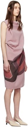 ISSEY MIYAKE Purple Graphic Midi Dress