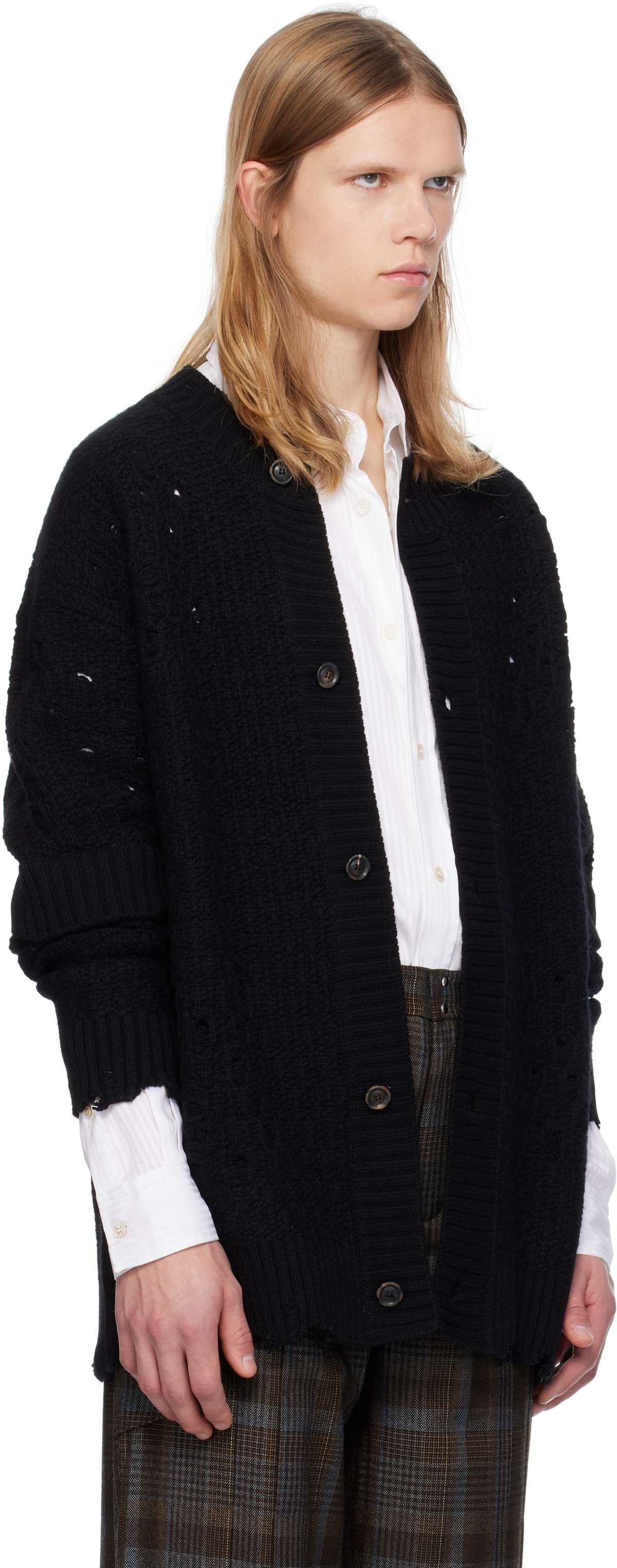 Andersson Bell Black Roghen Wool Long Cardigan