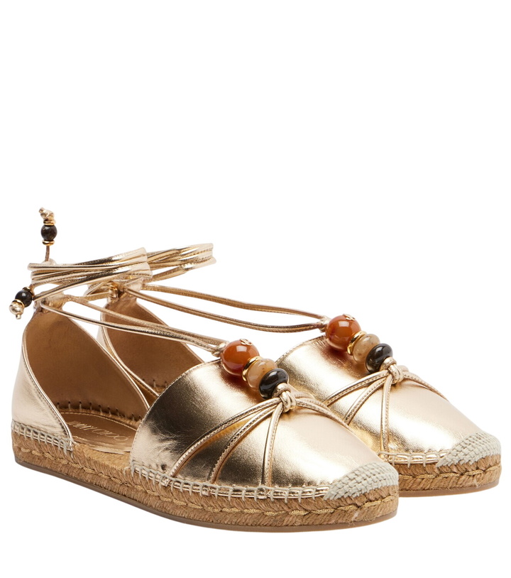 Photo: Jimmy Choo Lemi embellished leather espadrilles