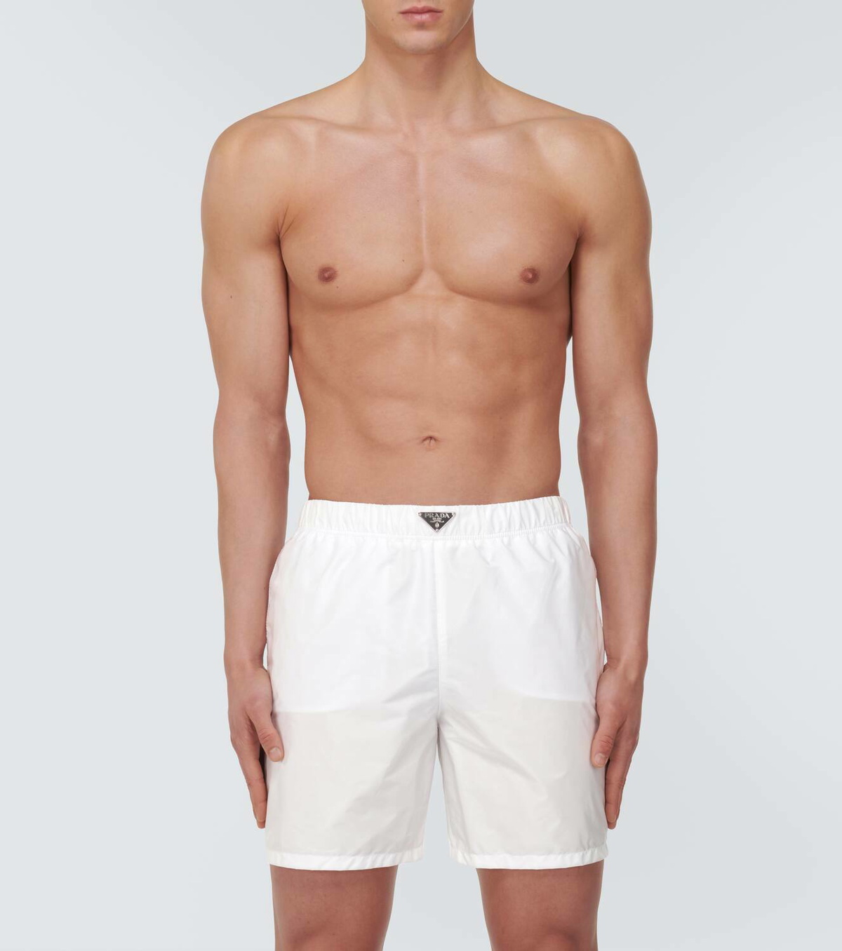 Prada Re-Nylon logo swim trunks
