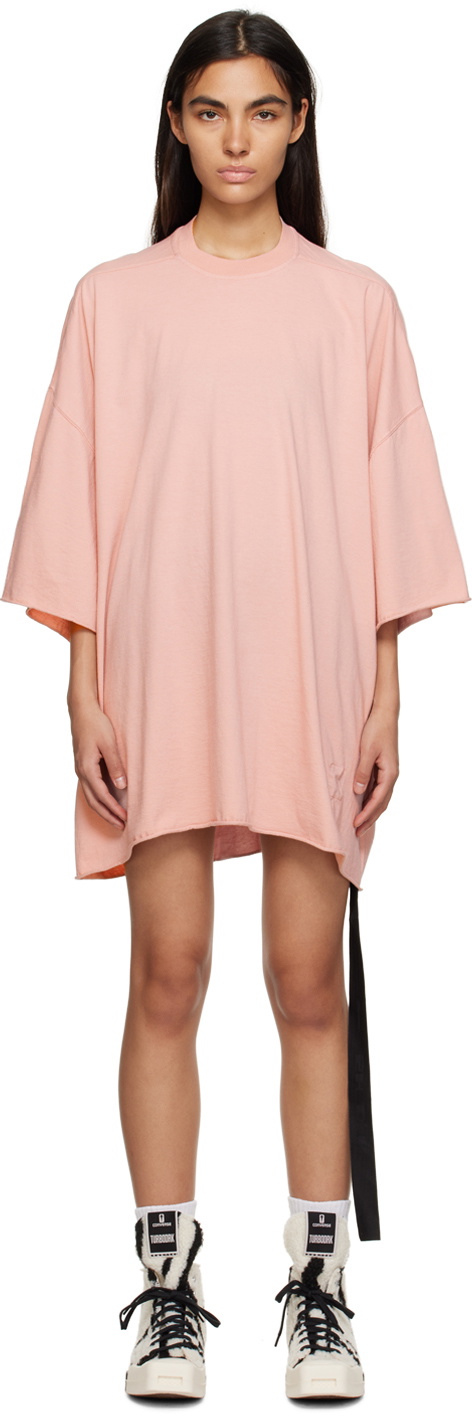 RICK OWENS DRKSHDW - Draped Short Cotton Dress