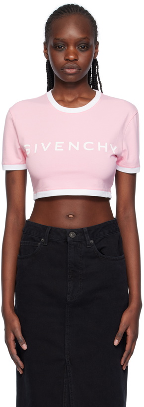 Photo: Givenchy Pink Cropped T-Shirt