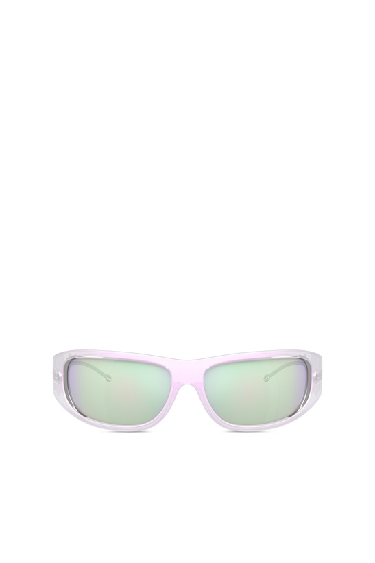 Photo: Diesel Wraparound style sunglasses - Sunglasses - Unisex - White