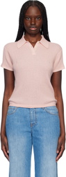 Guest in Residence Pink Shrunken Polo