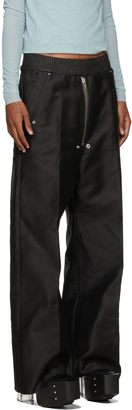 Rick Owens Black Sateen Geth Belas Trousers