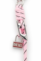 Diesel Metal and rope charm with Diesel pendant - Charms and Keyrings - Unisex - Pink