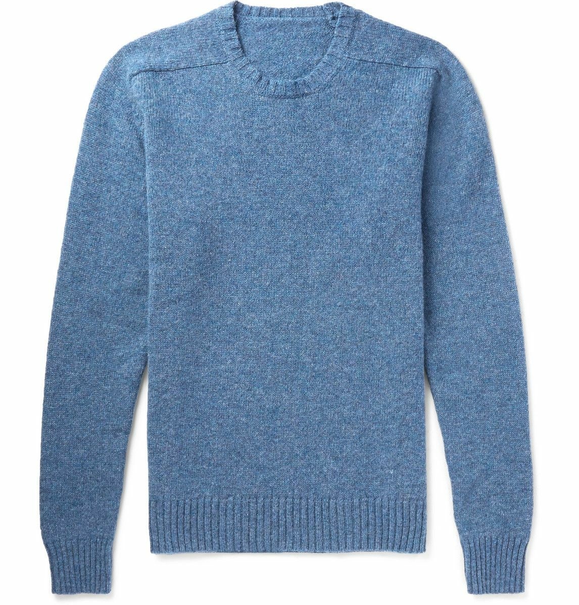Photo: Anderson & Sheppard - Mélange Wool Sweater - Blue