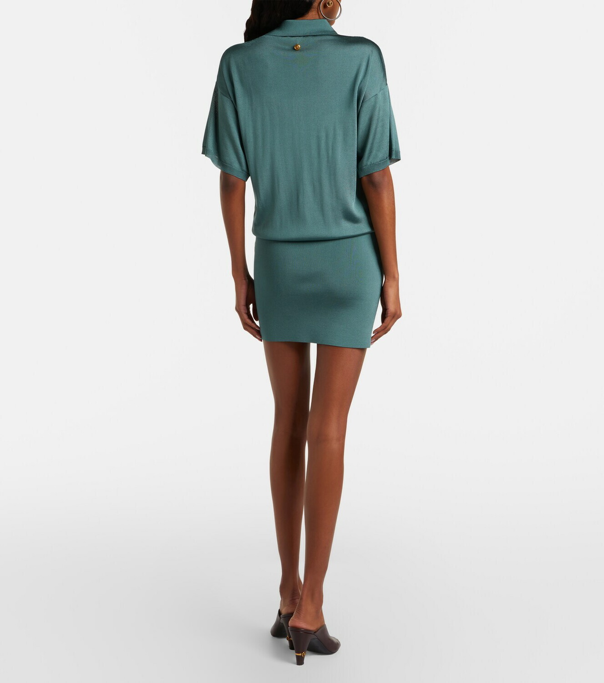 Versace Metallic-effect minidress