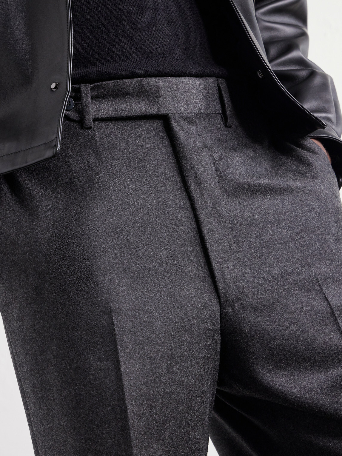 Stòffa - Straight-Leg Wool And Cashmere-Blend Flannel Trousers - Gray